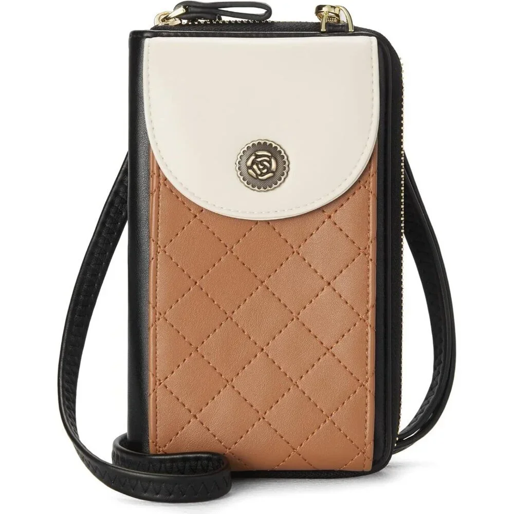 Cell Phone Purse Vegan Leather Crossbody Wallet Credit Card Holder Women